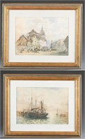 2 H. H. J. Watercolors, 19th/ 20th c.