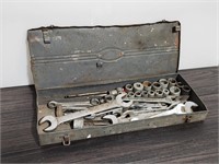 Vintage Craftsman Toolbox with Misc. Tools