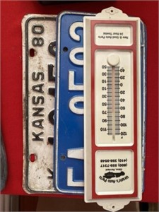 Advertising Thermometer with License Plates