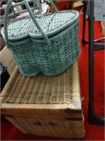 Wicker Chest and Basket - Read Details