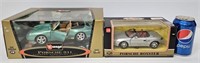 2 Diecast Model Porsche Cars by Bburago, Motormax