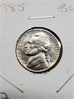 BU 1985 Jefferson Nickel
