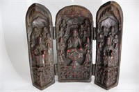 Chinese Wood Carved Buddha Case