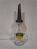 Original Quart Oil Bottle w John Deere Decal