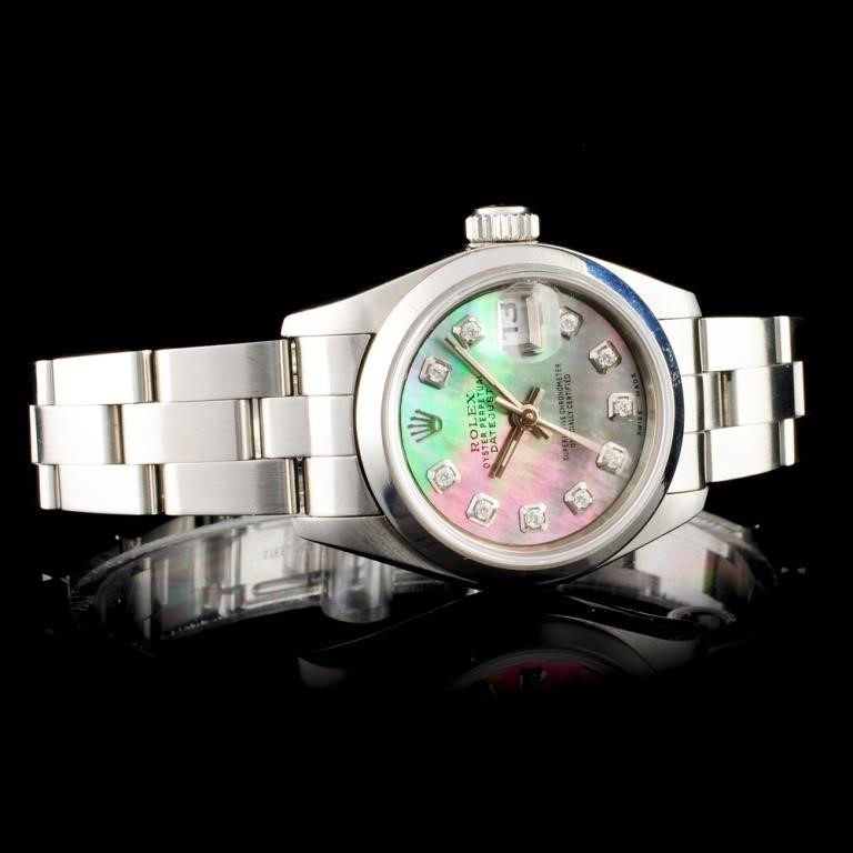 Diamond Ladies Rolex: DateJust Wristwatch