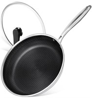 MICHELANGELO 12 Inch Stainless Steel Frying Pan w