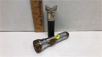 2 VINTAGE 6IN FLASHLIGHTS