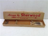 (5) Vtg Sherwood Arrows w/ Orig Box