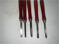 Wood lathe chisel set