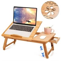 iFanze Lap Desk  Adjustable Bamboo  20x12