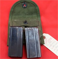(2) USGI M1 Carbine Mags With Pouch