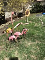 6 pieces of flamingo yard decor