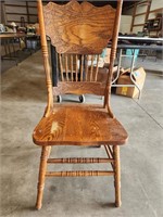 Oak Pressed Back Chair