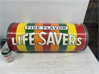 Lifesavers removable lid coin bank 25in long 10