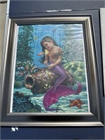 Mermaid portrait frame is 24x20