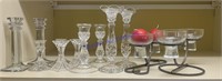 Various Crystal/Glass Candle Holders