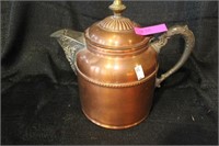 Copper Tea Pot with Ornate Decorations