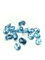 Blue topaz gemstones