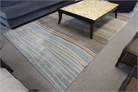 Tuffenkian multi colored wave striped area rug