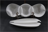 Sectional Appetizer Serving Ceramic Dishes