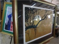 Framed & Glazed Artist Signed Japanese Watercolor