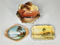 (3) HAND-PAINTED PORCELAIN DISHES-NIPPON, NORITAKE