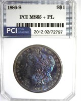 1886-S Morgan MS65+ PL LISTS $7500