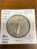 .999 SILVER 10Z. 2012 SILVER EAGLE