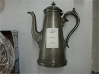 19th century Sheffield pewter teapot by James