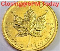24K  7.81G Fine 9999 Maple Leaf Coin