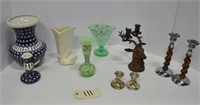 Assortment of Candlesticks & Vases