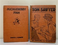 Huckleberry Finn and Tom Sawyer books