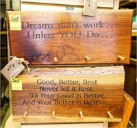 1-Dreams Wooden Plaque Hat Rack &