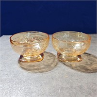 2 floragold sherbert dishes