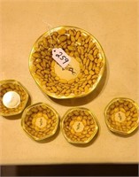 Mr. Peanut Vintage Nut Bowls Set of 5
