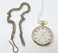 Admiral Non Magnetic 6 Jewels Pocket Watch & Fob