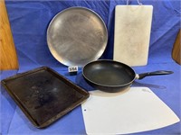 15" Pizza Pan, Skillet, Baking Sheet & Cutting