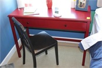2pc Red Desk & Chair