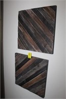 2pc Wood Wall Decor