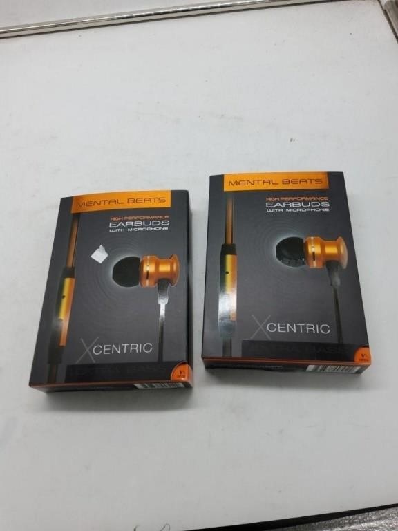 2 xcentric earbuds with mic