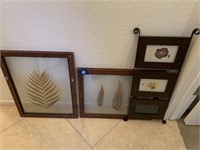 FRAMED LEAF & FLORAL NATURE WALL DEOR