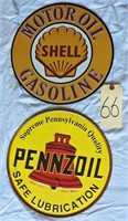 Supreme Pennsylvania Pennzoil & Shell Oil Sign