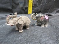 2 Vintage Porcelain Bisque Elephants (Japan)