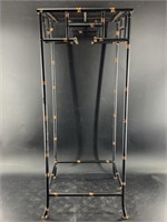 Metal side table made to resemble lacquered bamboo