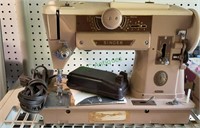 Vintage foot pedal operated Singer sewing machine