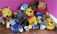 COLLECTION OF WINNIE-THE-POOH PLUSH AND OTHER