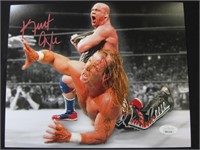 Kurt Angle WWE signed 8x10 phtoo JSA COA