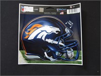 Denver Broncos cut logo helmet sticker