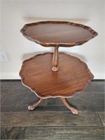 Vintage Two-tier Pie Crust Table