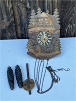Vintage German Carved Cuckoo Clock